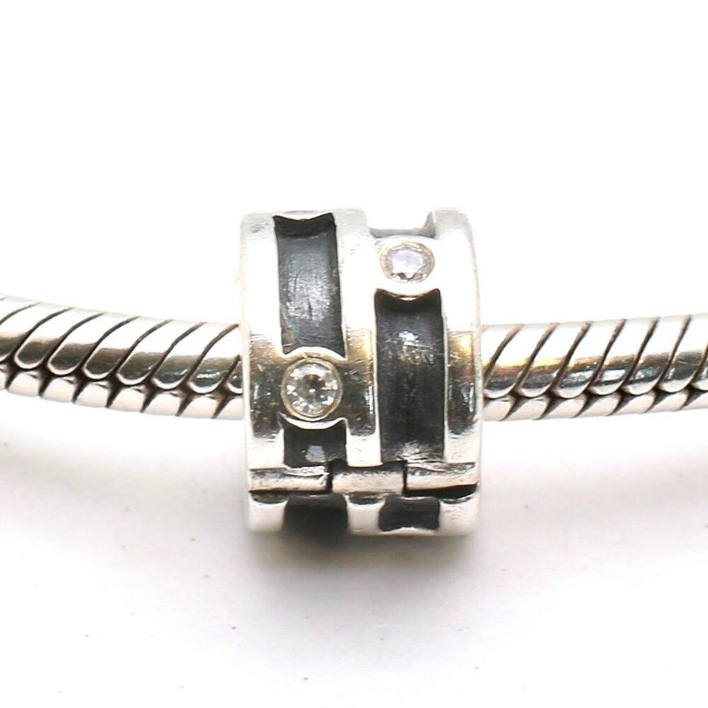 Authentic PANDORA Sparkling Clip with Clear CZ